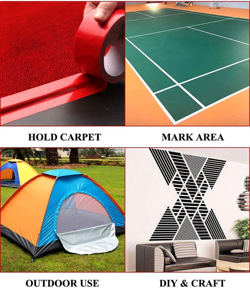 LLPT Duct Tape Premium Grade 1.6 Inches x 108 Feet x 11 Mil Easy Tear Residue Free Strong Adhesive Color Purple (DT405) - Image 3